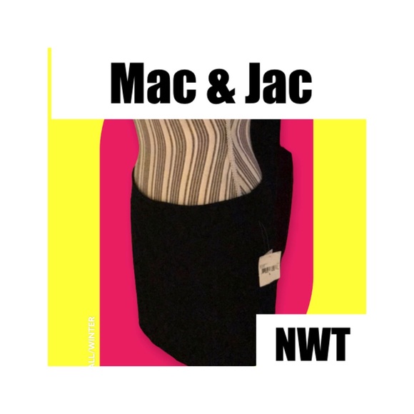 MAC & JAC Black lined Lacey mini Skirt size Lg NWT - Picture 9 of 12